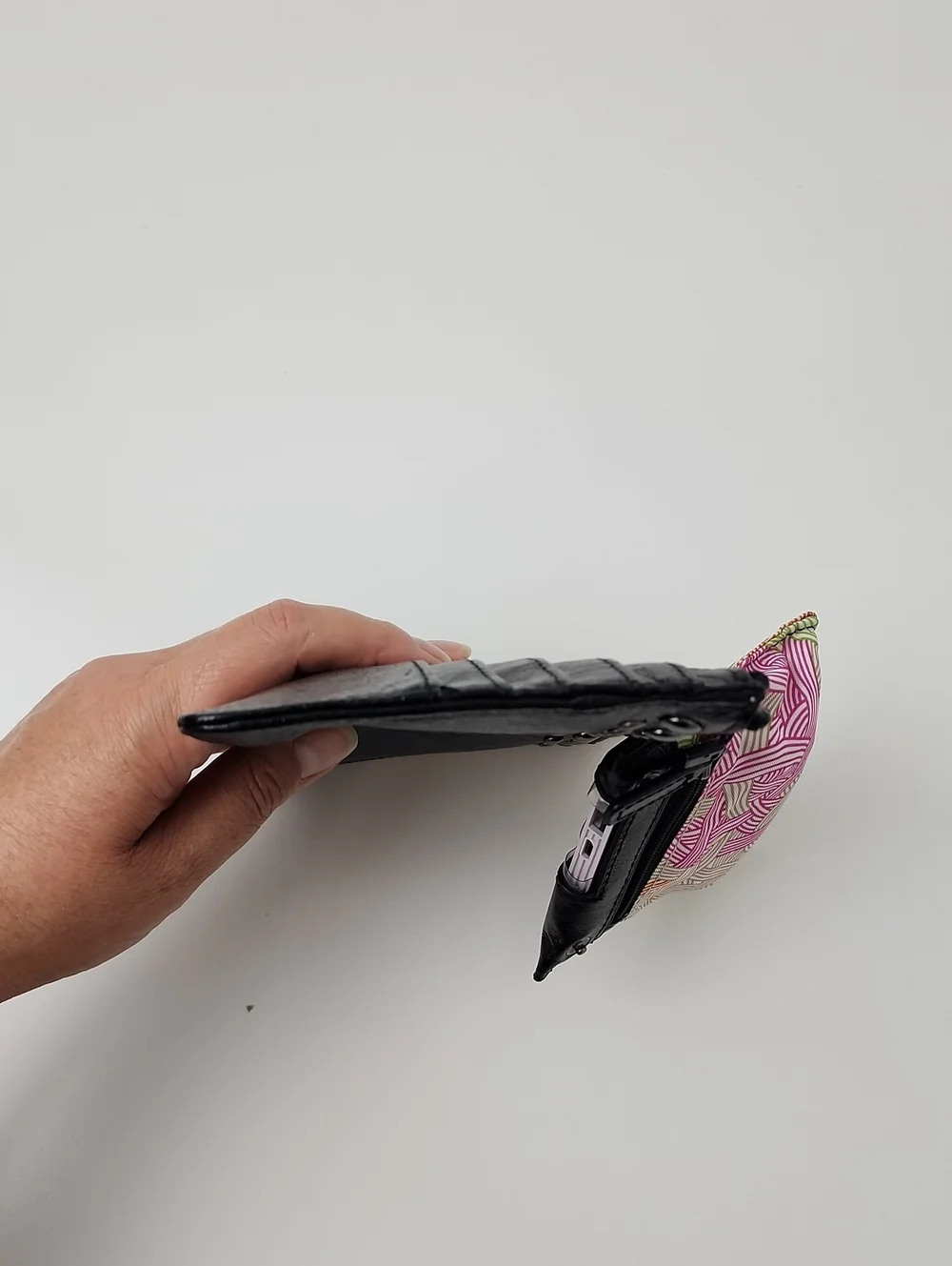 The Sak Portable Power Bank Studded Wristlet Leather Black
